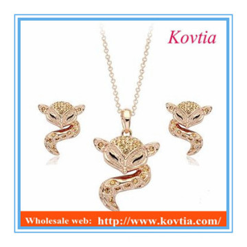 Mode Frauen und Tier Sex Schmuck Set dubai Gold Schmuck Set Fox Zubehör Schmuck Set